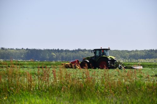 Tractor op het platteland, Trekker, Tractor, Landbouw